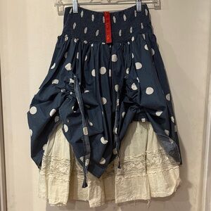 Polka Dot Navy Layered Skirt